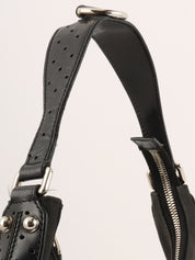 インターロッキングワンショルダーバッグ ブラック