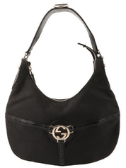 Interlocking One Shoulder Bag Black