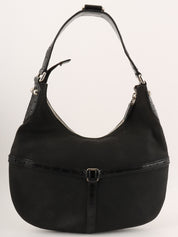 インターロッキングワンショルダーバッグ ブラック