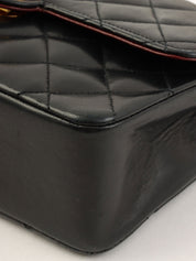 Circa 1990 Circle CC Turn Lock Chain Bag Mini Black