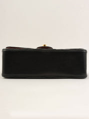 Circa 1990 Circle CC Turn Lock Chain Bag Mini Black