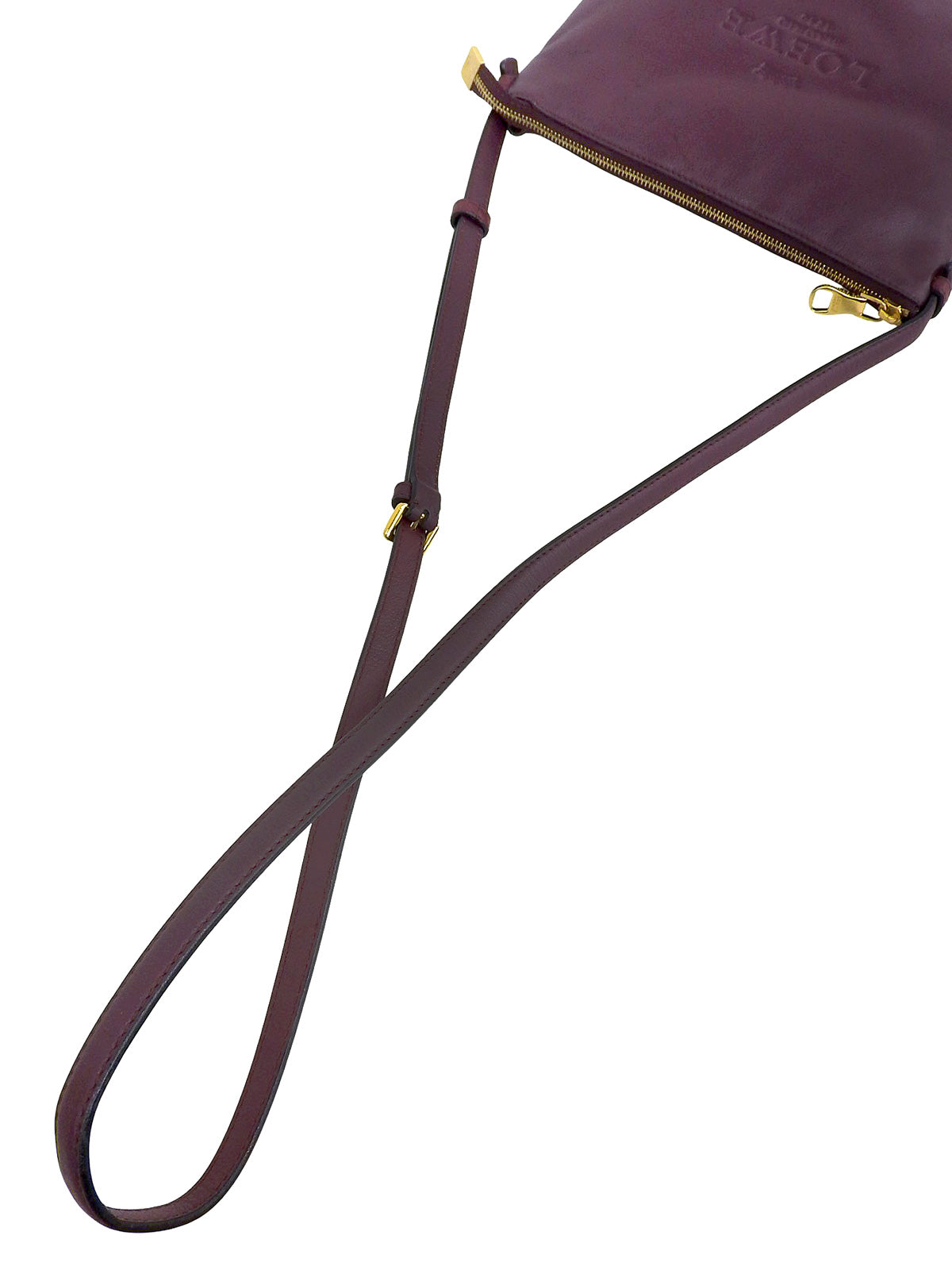 ロゴエンボスショルダーバッグ ボルドー