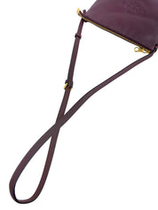 ロゴエンボスショルダーバッグ ボルドー