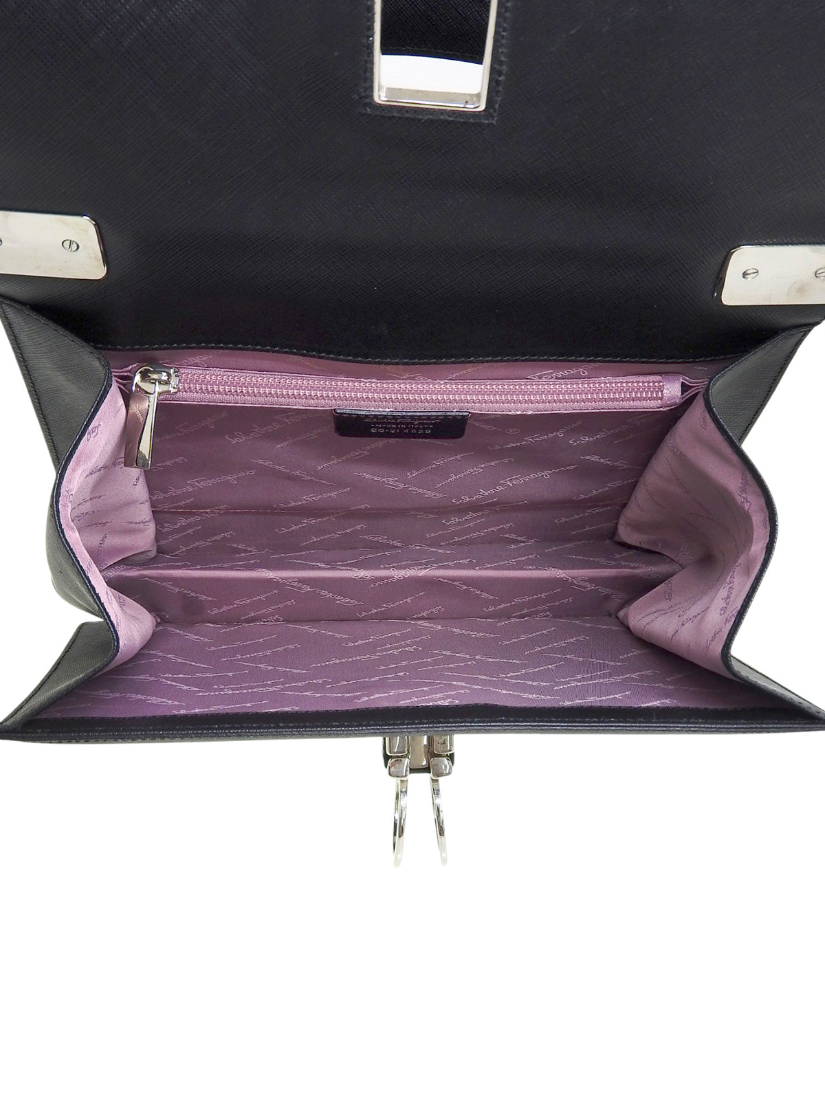 Gancini Plate 2-Way Bag Black