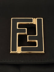 ロゴプレートハンドバッグ ブラック