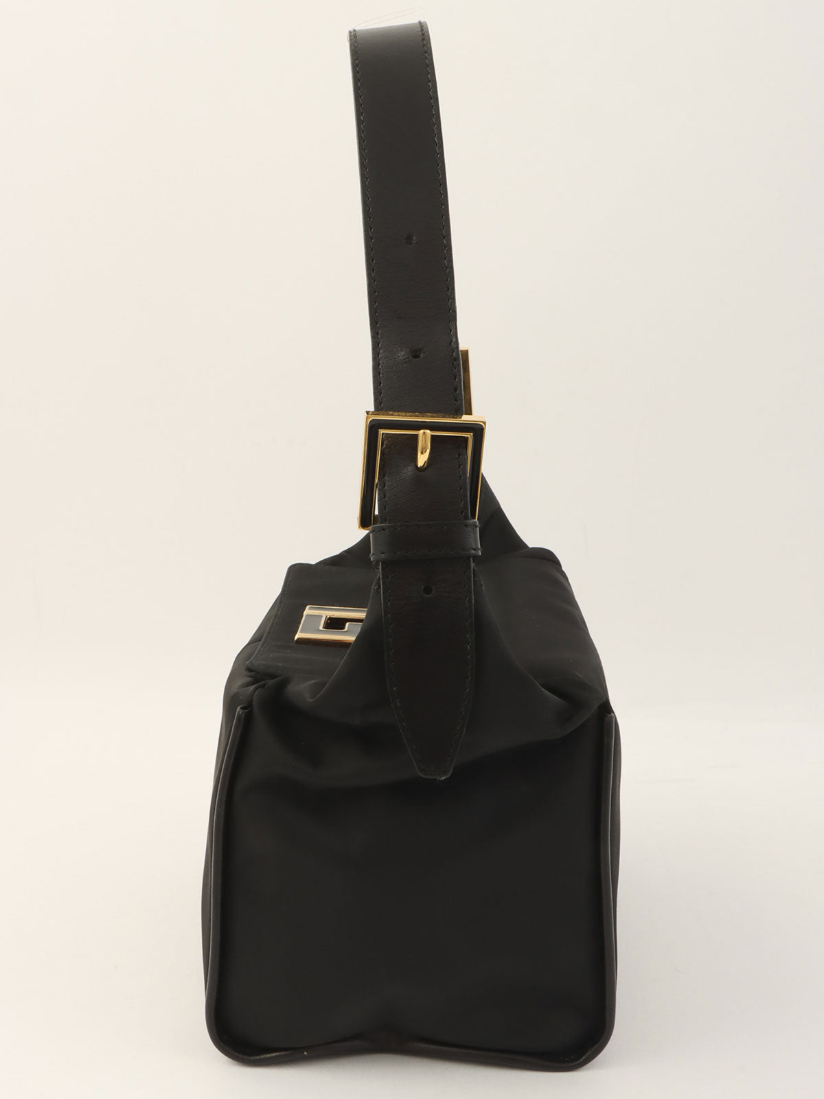 Logo Plate Handbag Black