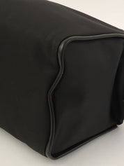 ロゴプレートハンドバッグ ブラック