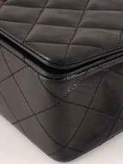 1990s Made Full Flap Chain Bag Mini Black