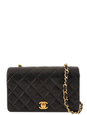 1990s Made Full Flap Chain Bag Mini Black