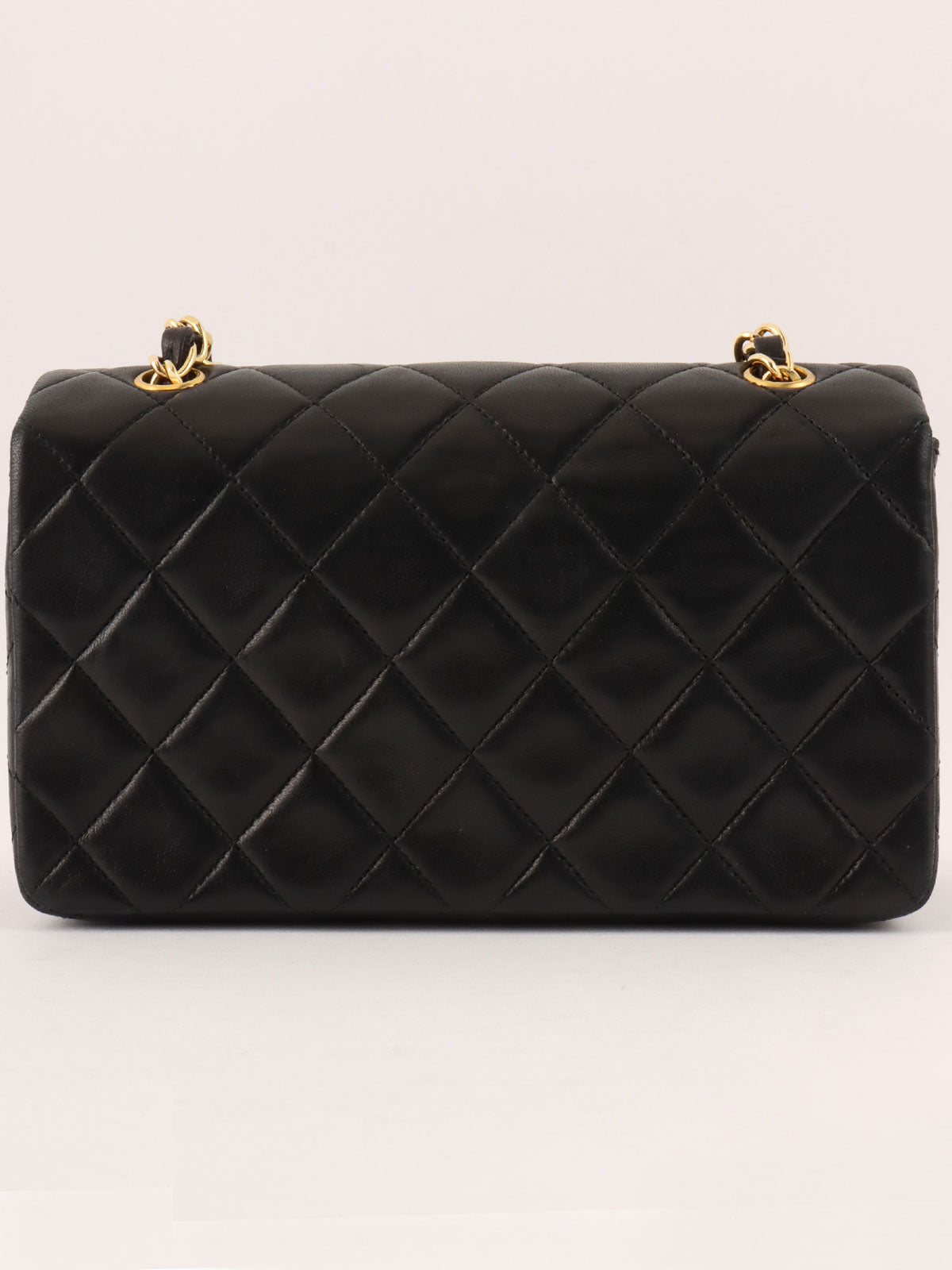 1990s Made Full Flap Chain Bag Mini Black