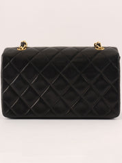 1990s Made Full Flap Chain Bag Mini Black