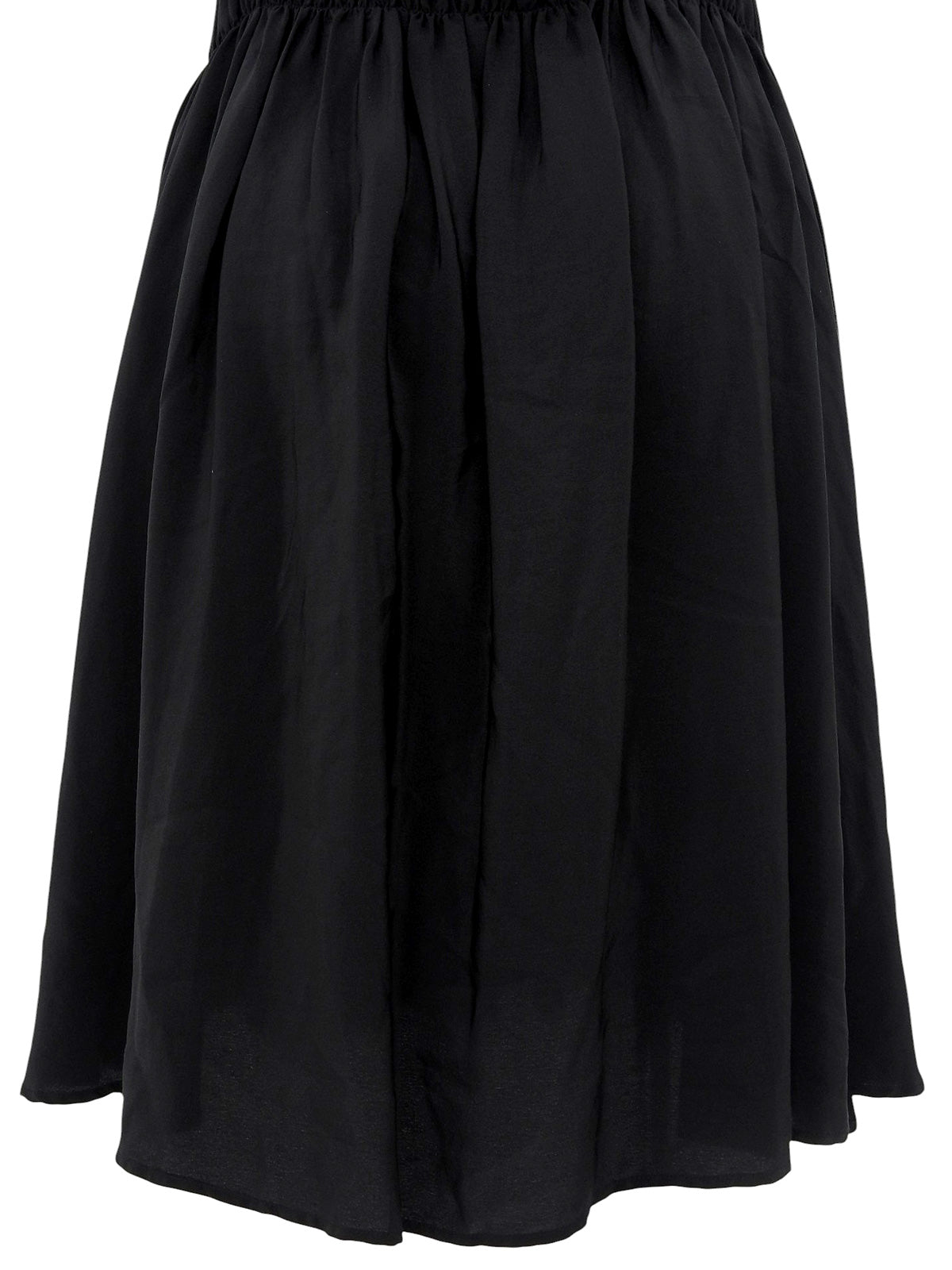 Silk sleeveless dress in black