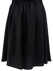 Silk sleeveless dress in black