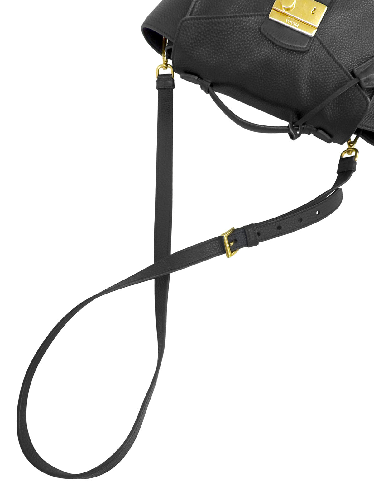 Vitello Dino Logo Plate 2-Way Bag Black
