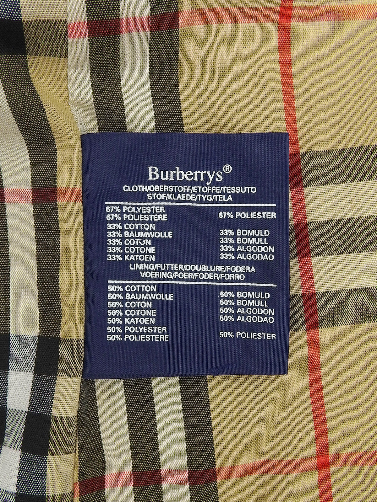 Nova Check Lining Bal Collar Coat in Beige