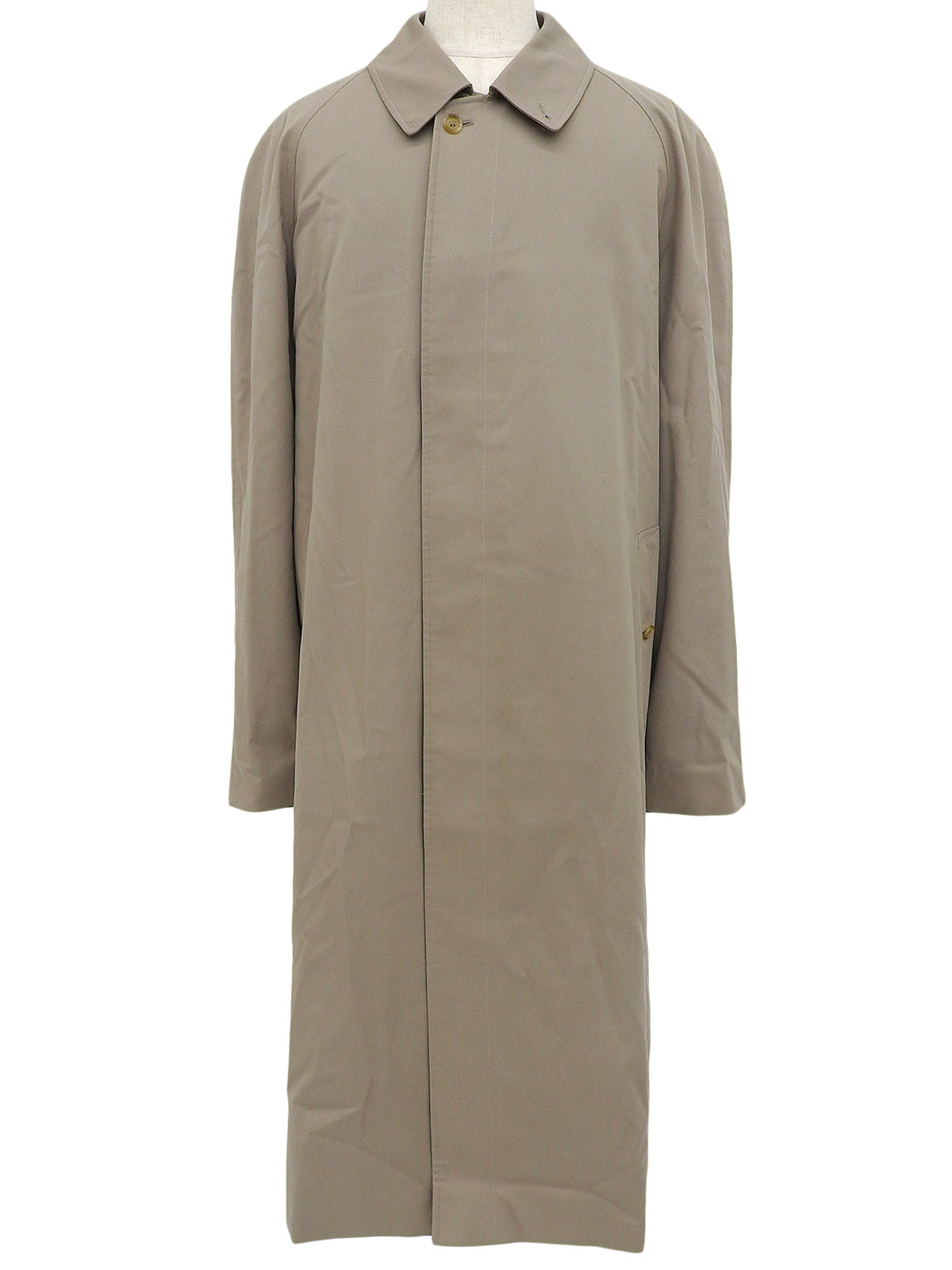 Nova Check Lining Bal Collar Coat in Beige