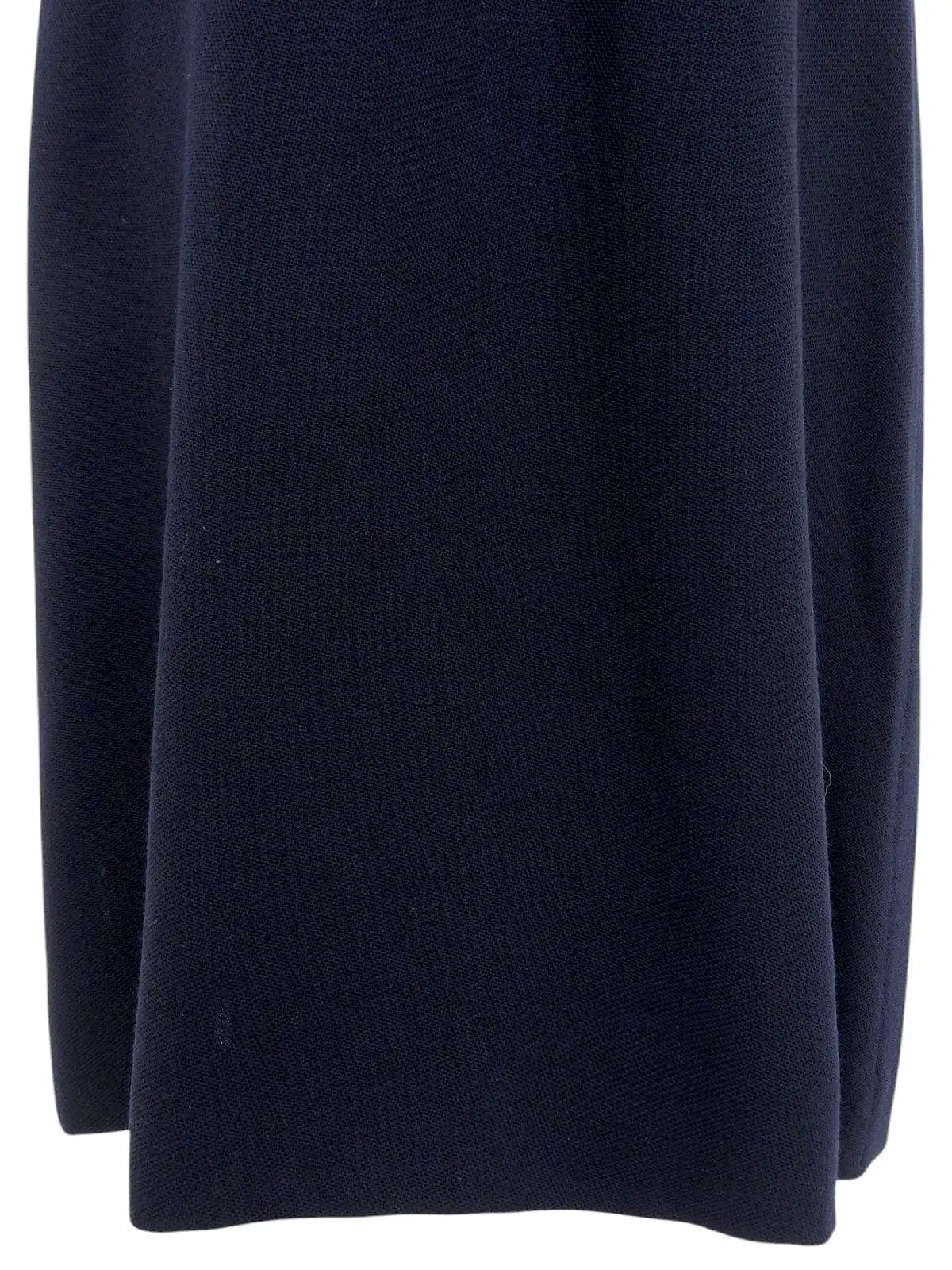 ウールレースアップ半袖ワンピース ネイビー