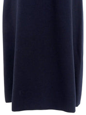 ウールレースアップ半袖ワンピース ネイビー