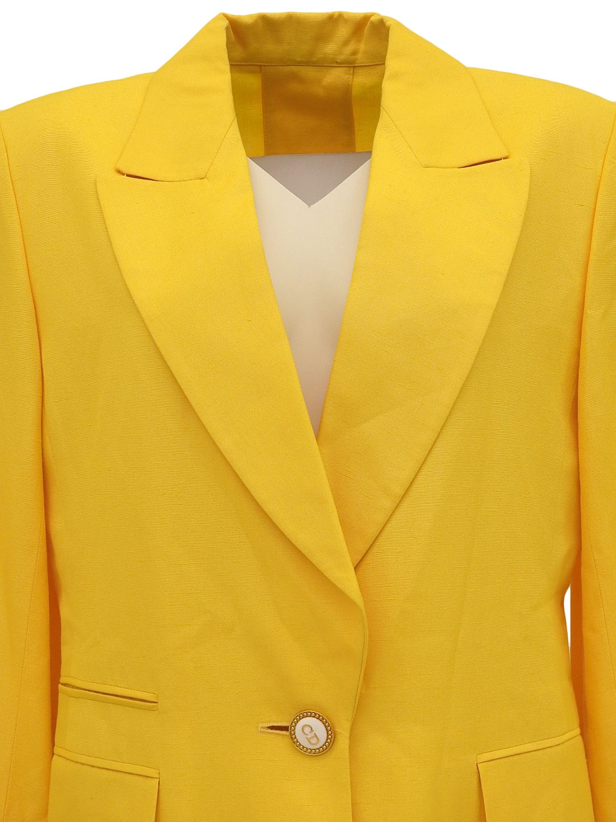 ロゴボタンジャケット イエロー