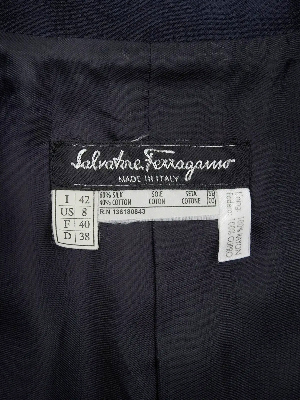 Navy Logo Button Tailored Jacket