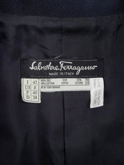 Navy Logo Button Tailored Jacket