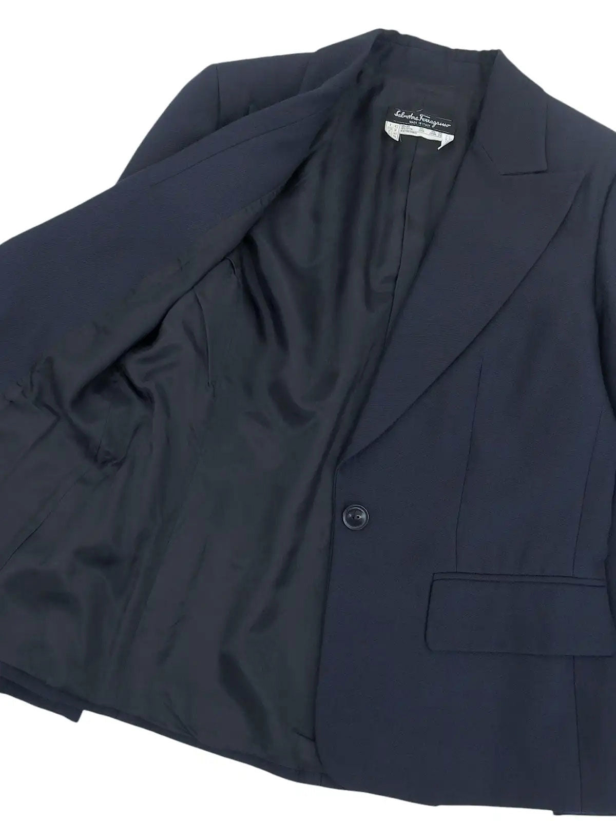 Navy Logo Button Tailored Jacket