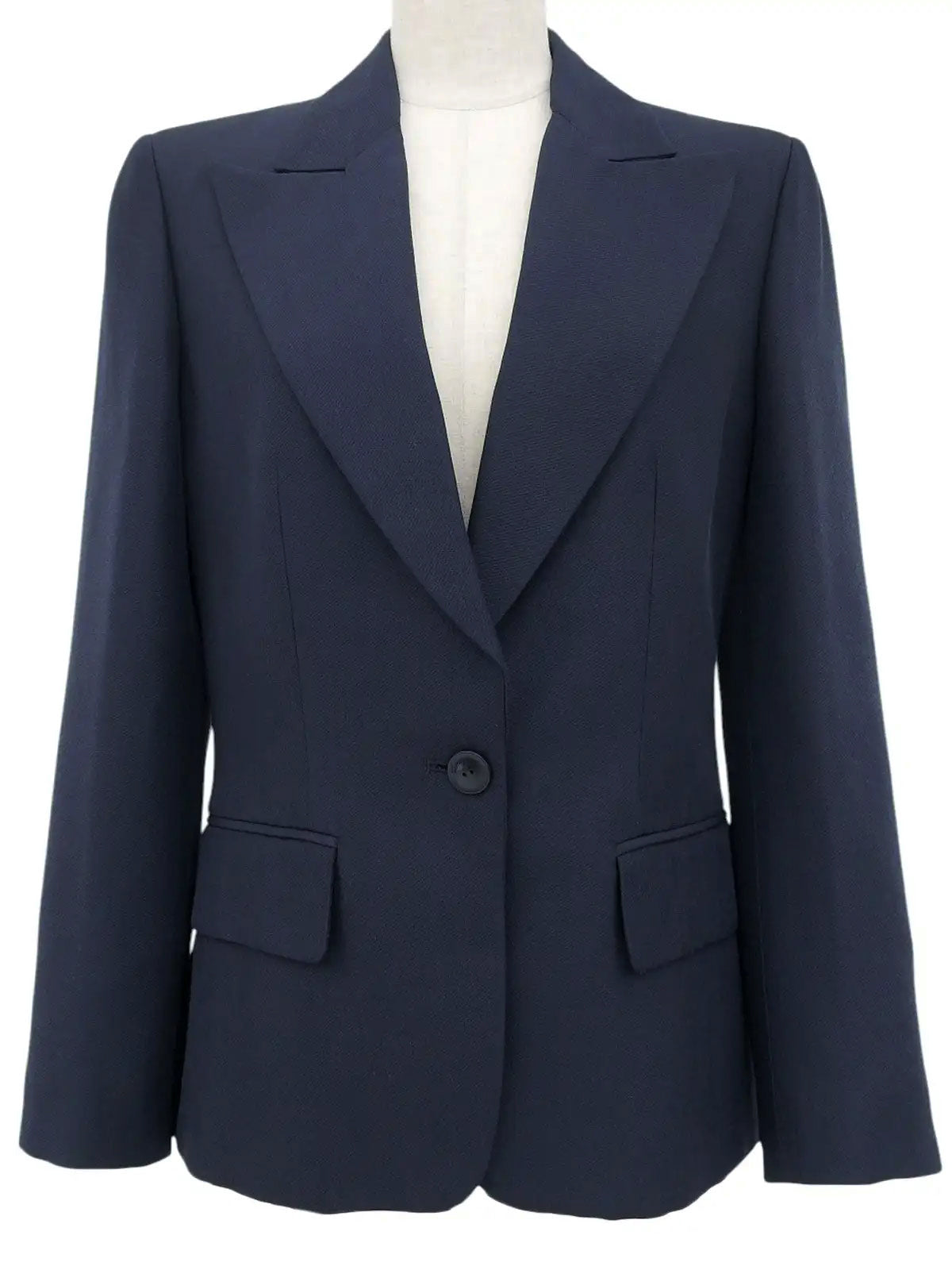 Navy Logo Button Tailored Jacket