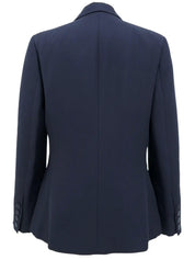 Navy Logo Button Tailored Jacket