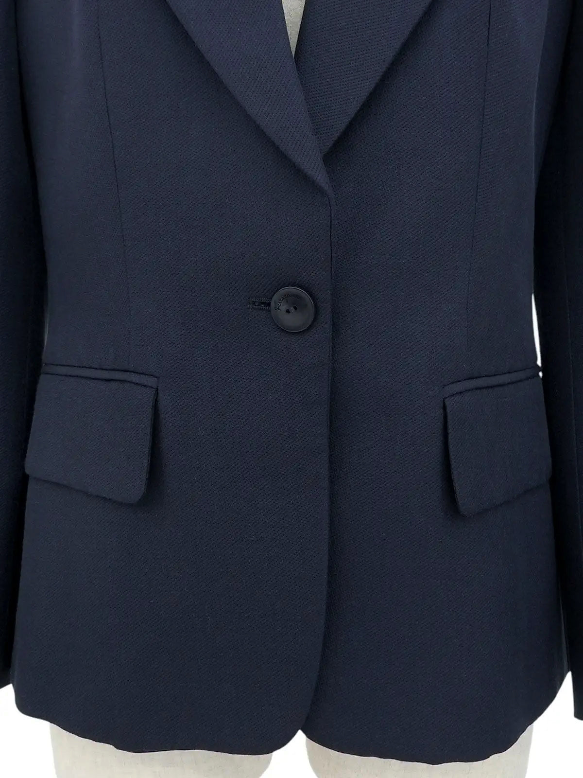 Navy Logo Button Tailored Jacket