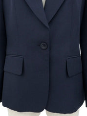 Navy Logo Button Tailored Jacket