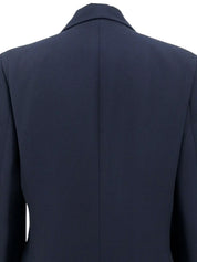 Navy Logo Button Tailored Jacket