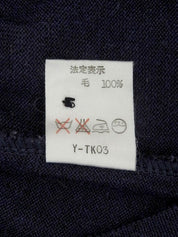 バックエンブレムロゴニットベスト ネイビー