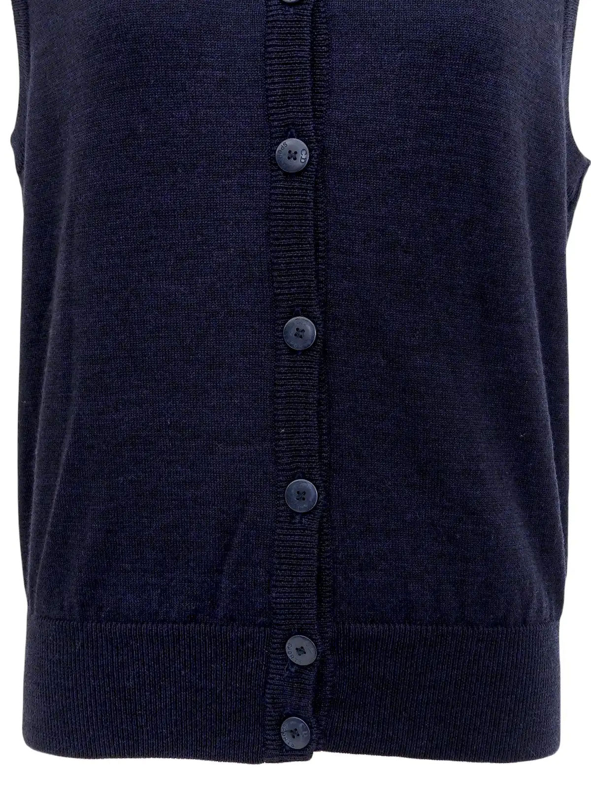 バックエンブレムロゴニットベスト ネイビー