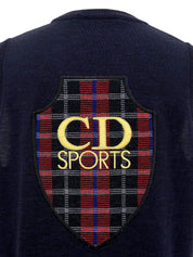 バックエンブレムロゴニットベスト ネイビー