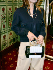 CC Mark Button Zipped Blouson Navy