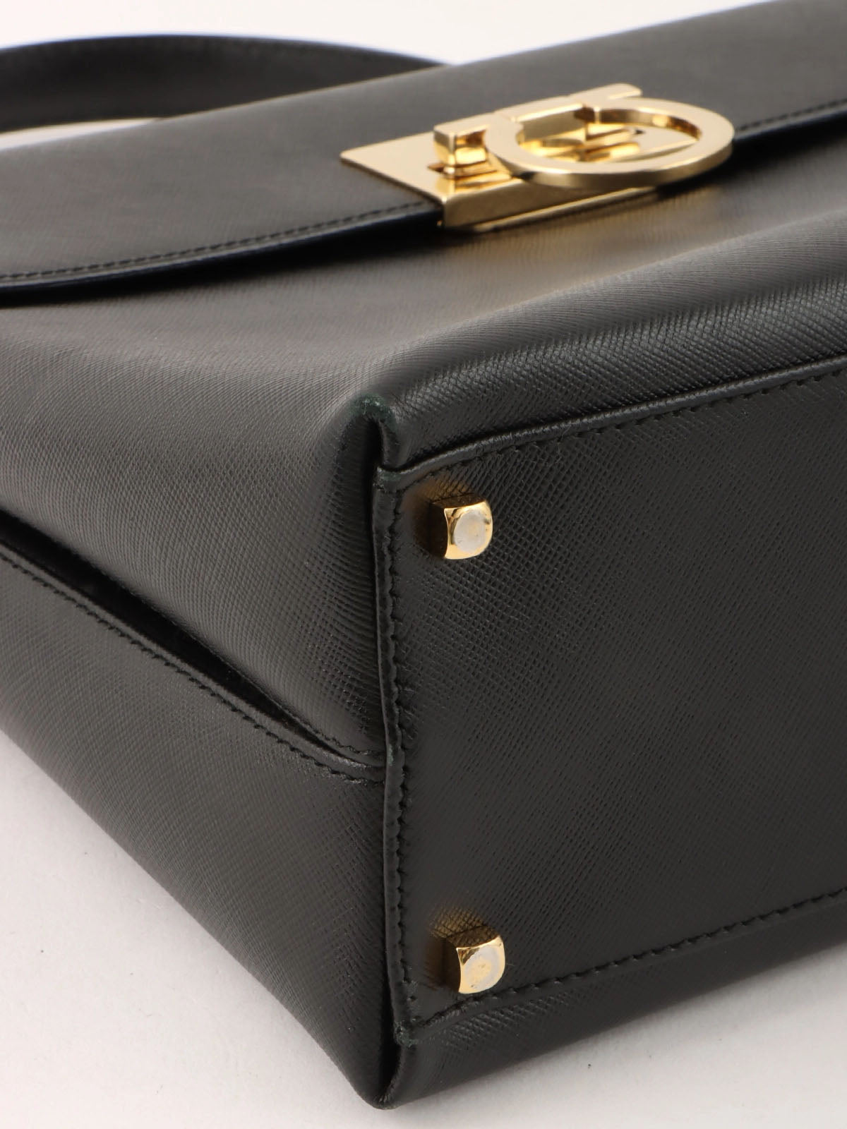 ガンチーニプレート2wayバッグ ブラック