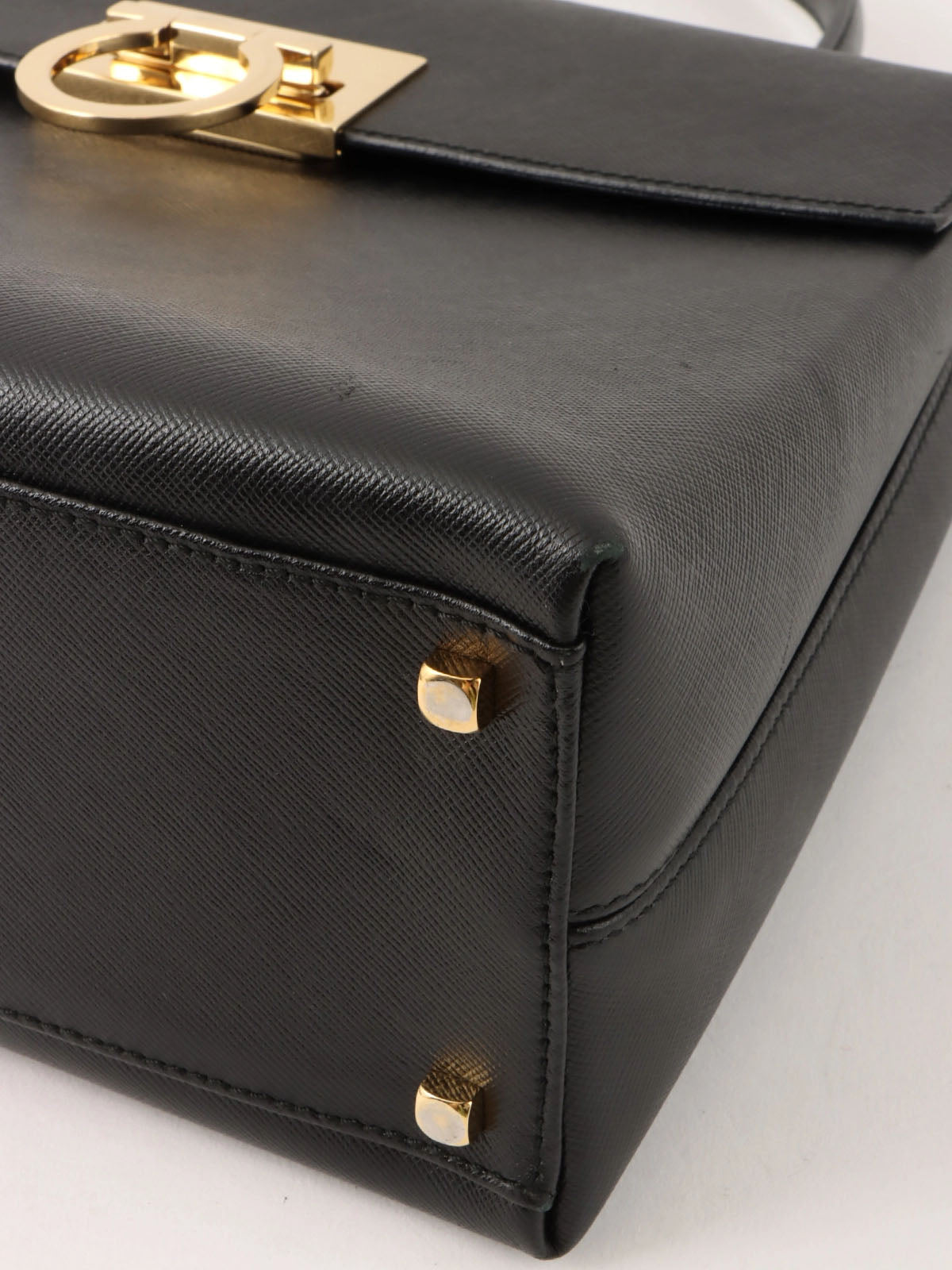 ガンチーニプレート2wayバッグ ブラック