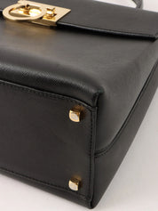Gancini Plate 2-Way Bag Black