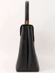 Gancini Plate 2-Way Bag Black