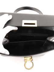 Gancini Plate 2-Way Bag Black