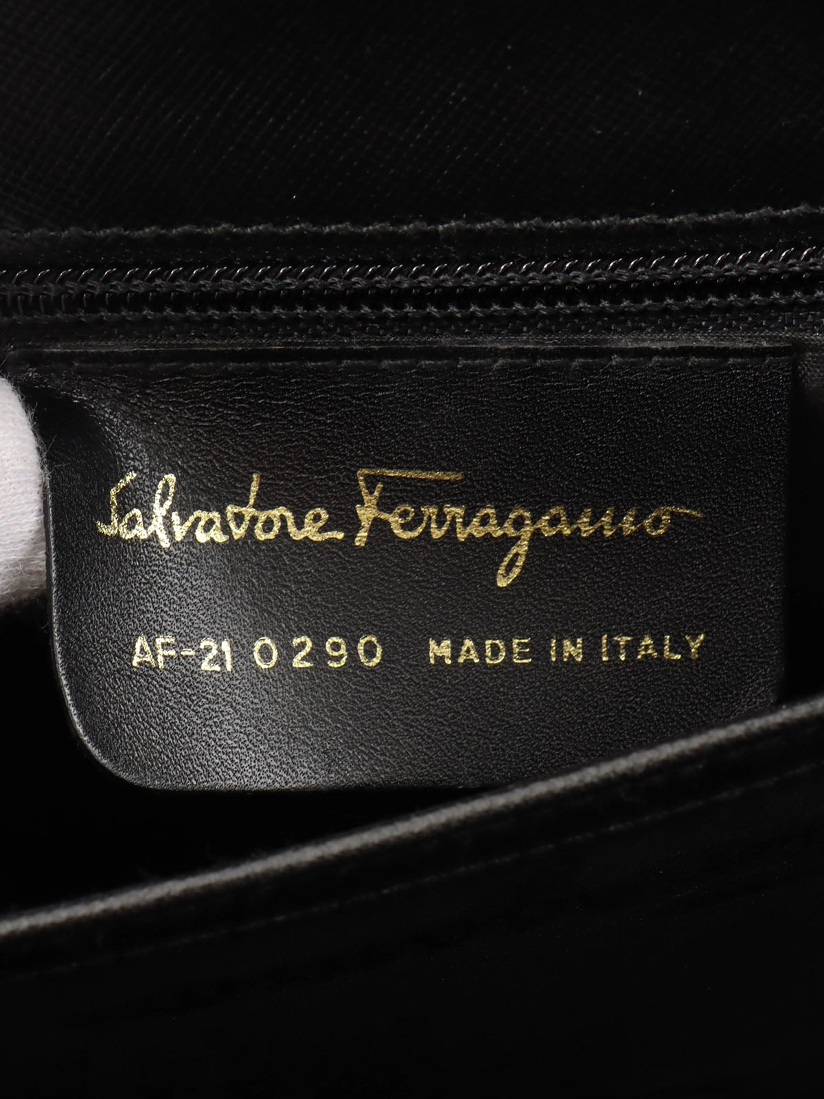 ガンチーニプレート2wayバッグ ブラック