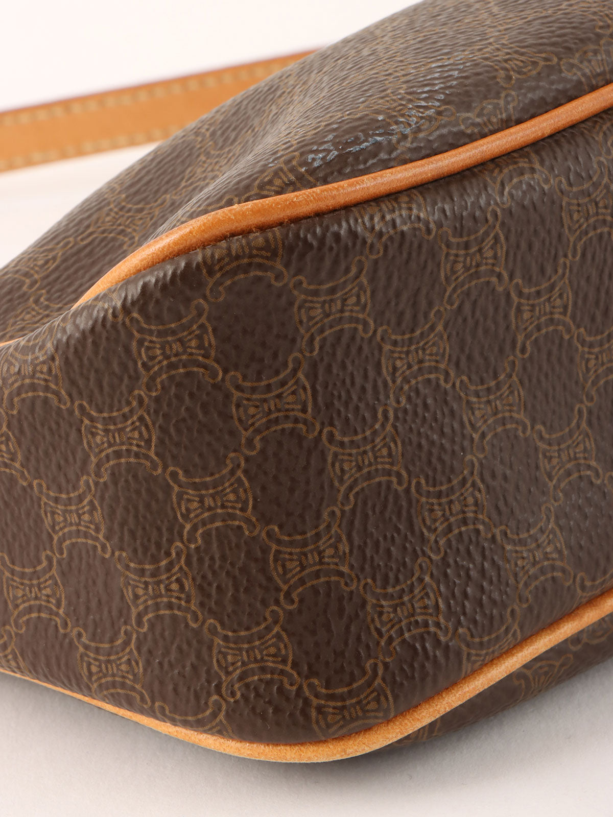 Macadam Pattern Top Handle Bag Brown