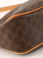 Macadam Pattern Top Handle Bag Brown