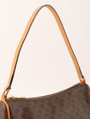 Macadam Pattern Top Handle Bag Brown