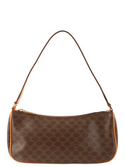 Macadam Pattern Top Handle Bag Brown