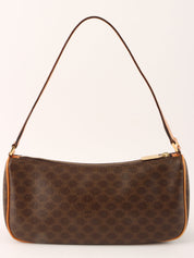 Macadam Pattern Top Handle Bag Brown