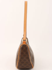 Macadam Pattern Top Handle Bag Brown
