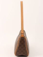 Macadam Pattern Top Handle Bag Brown