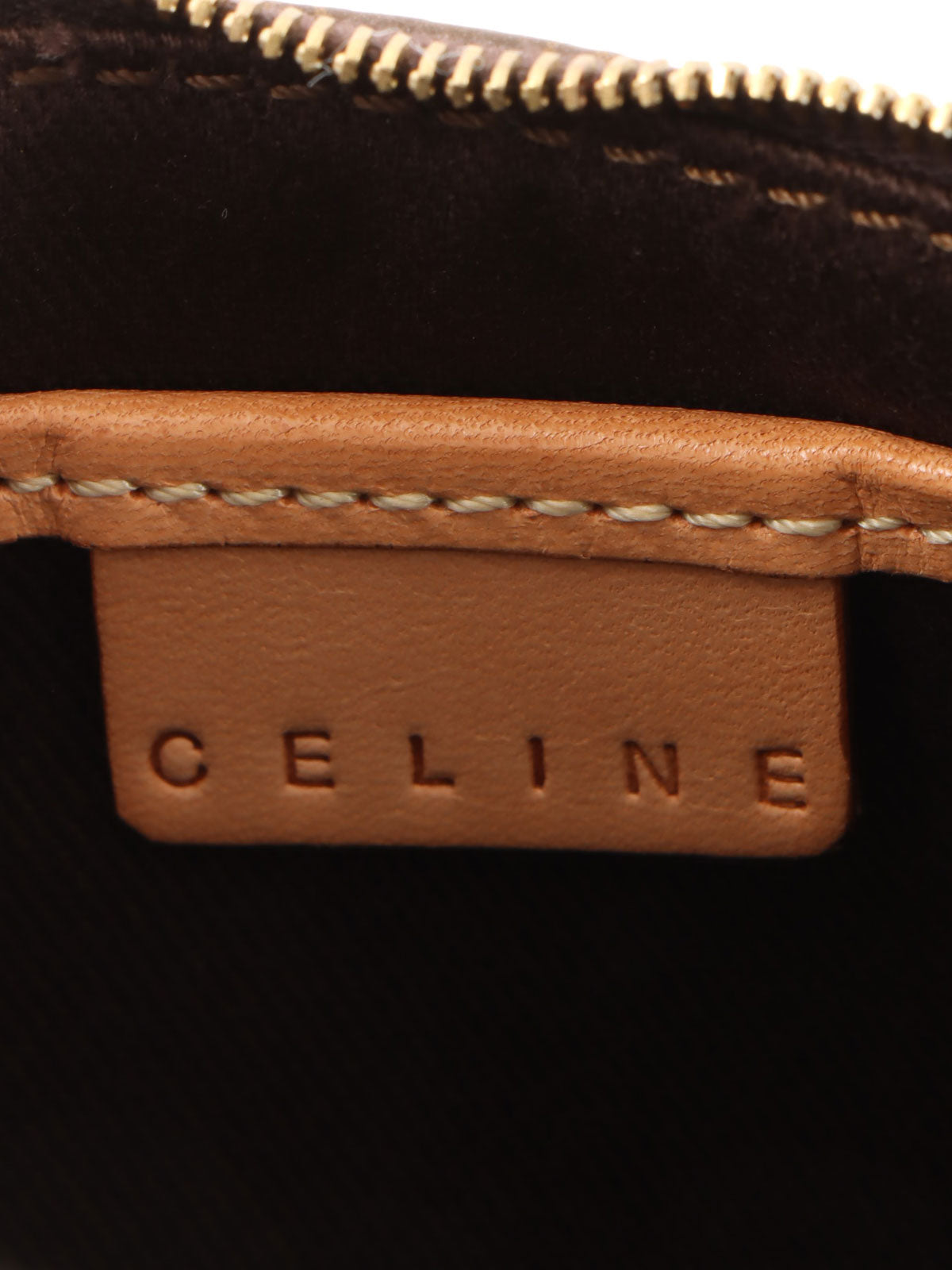 Macadam Pattern Top Handle Bag Brown