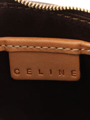 Macadam Pattern Top Handle Bag Brown